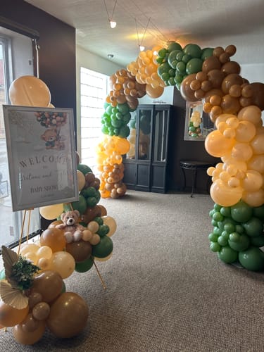 Customer photo review of 10x8 Ft Aluminum Balloon Arch Frame Wedding Arch Stand
