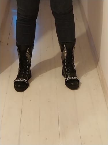 Customer photo review of "Combat Boots"