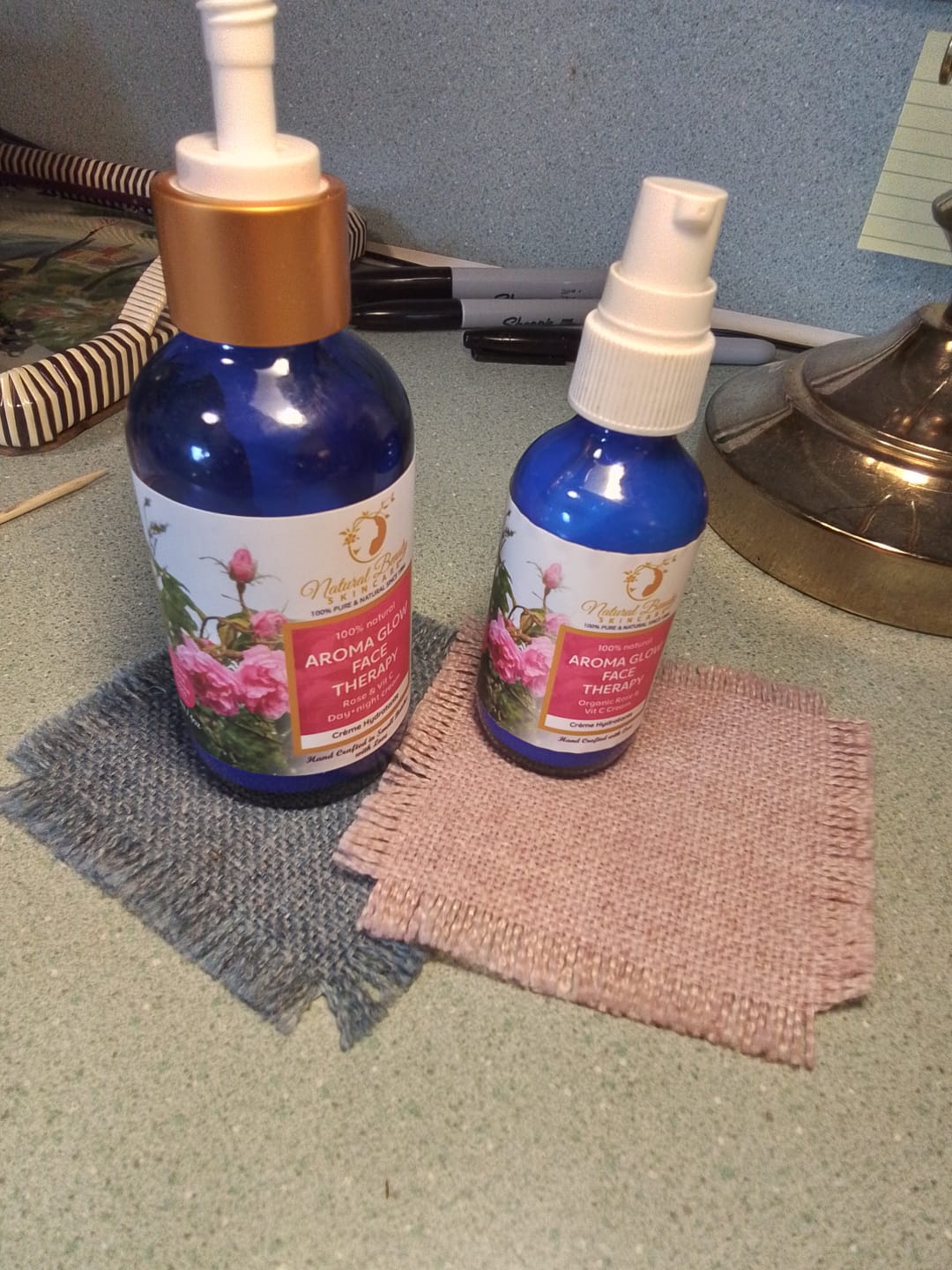 Customer photo review of Aroma GLOW Face Therapy for dry/sensitive/ageless/rosacea-type skin