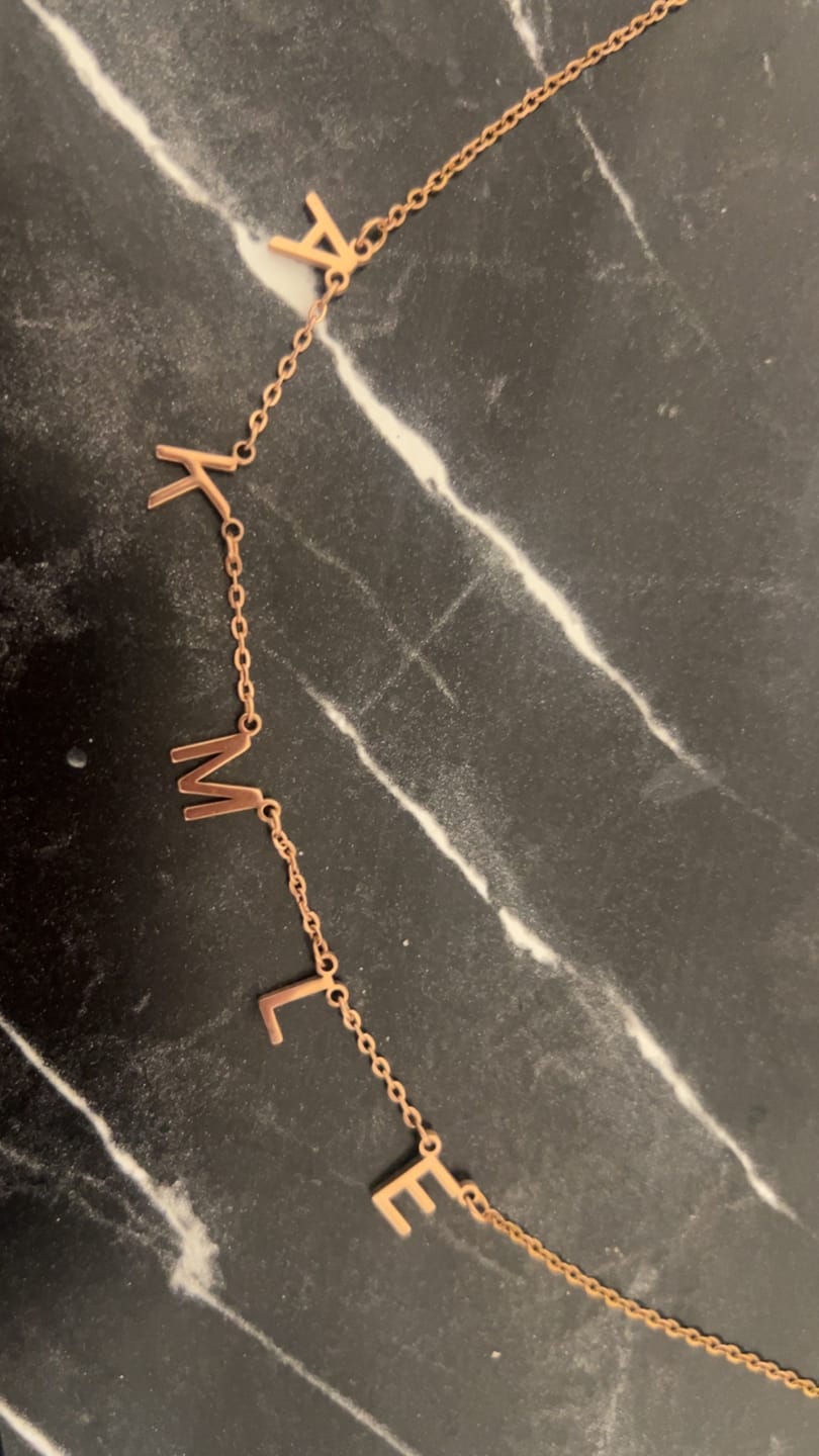 Customer photo review of Collier Choker Initiales