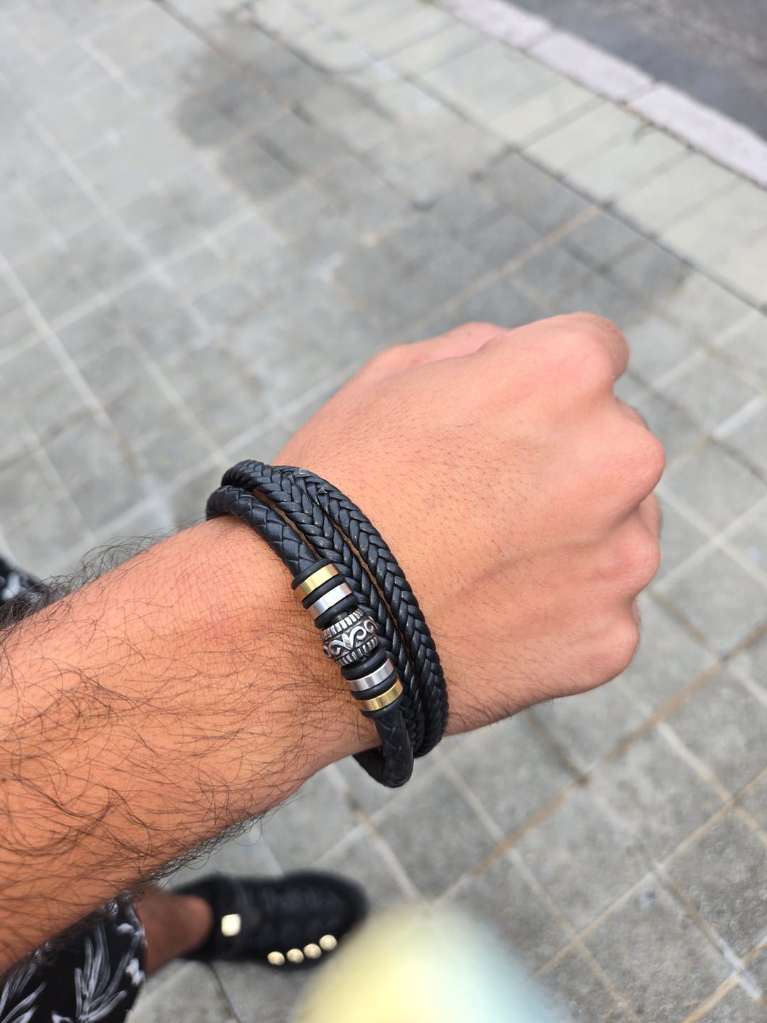 Customer photo review of To My Son | Love You Forever | Leather Braid Bracelet