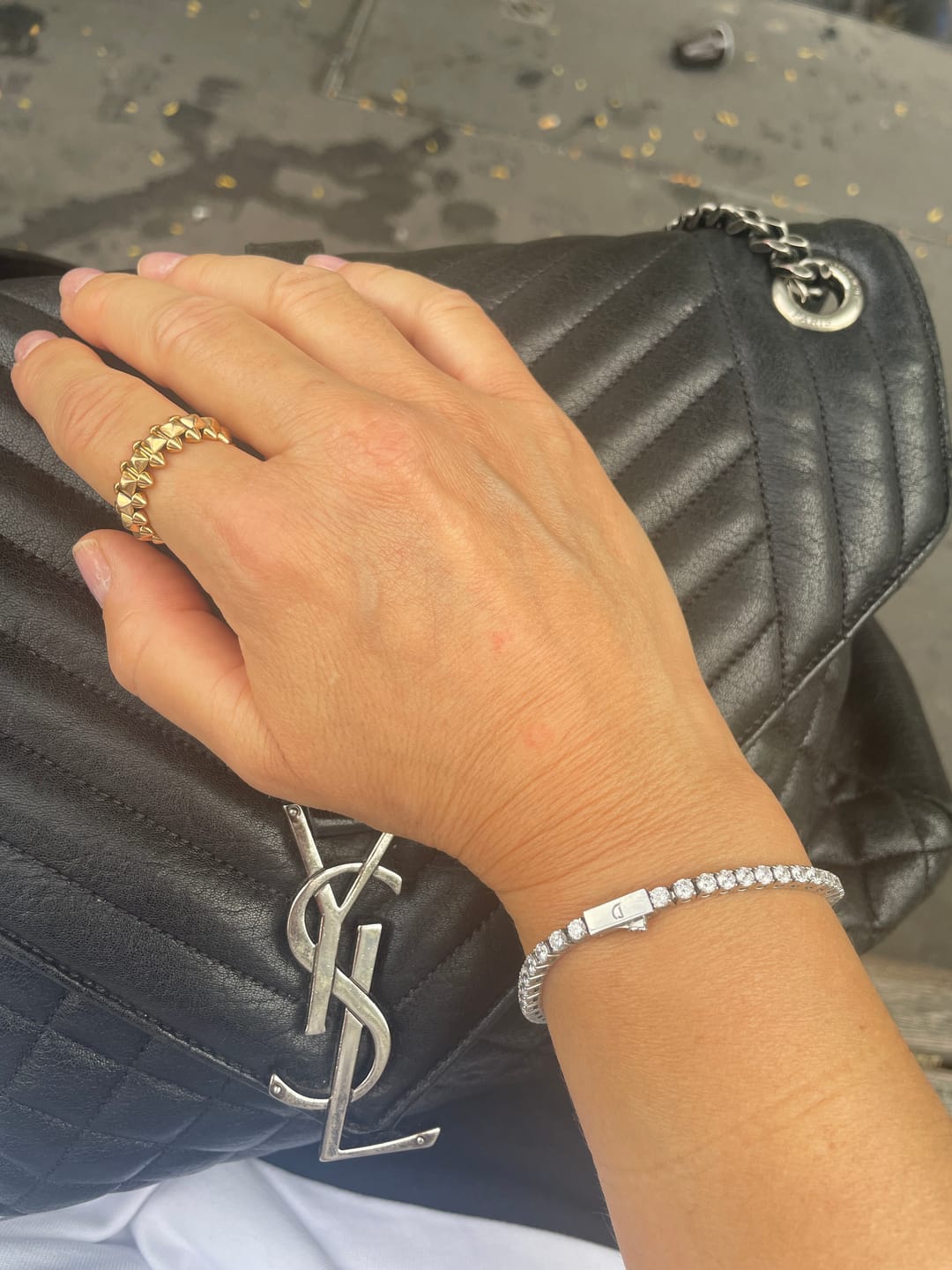 Customer photo review of TENNISBOY BRACELET. - 3MM WHITE GOLD