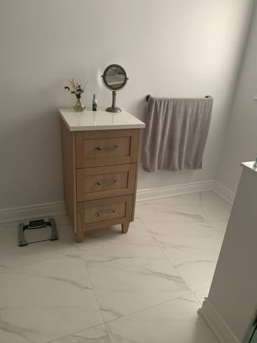 Customer photo review of Bridgeport White Oak Storage Cabinet