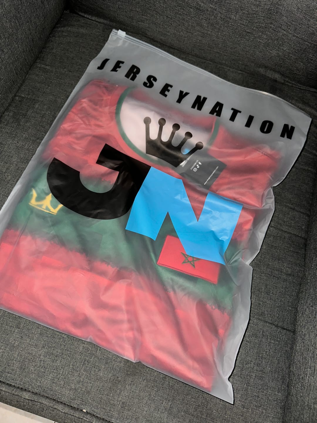 Customer photo review of Morocco Custom Football Jersey