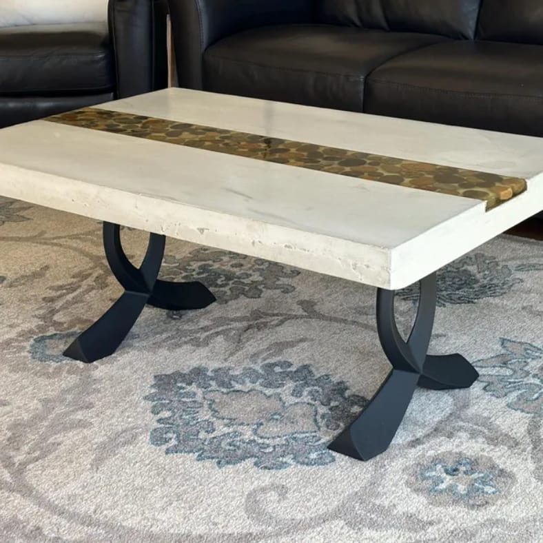 Customer photo review of Bench Legs 108B Curva 16H Modern Steel Furniture Legs