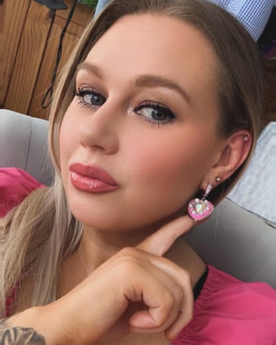Customer photo review of Cosmic Girl Earrings Silver