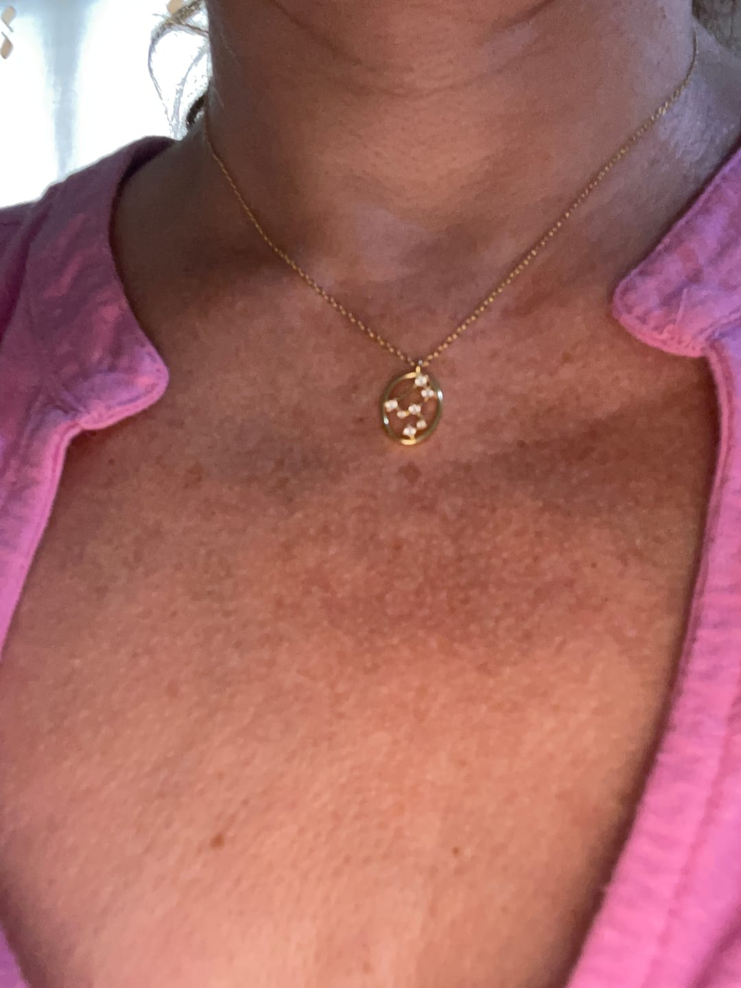 Customer photo review of Collar Signos Brillantes