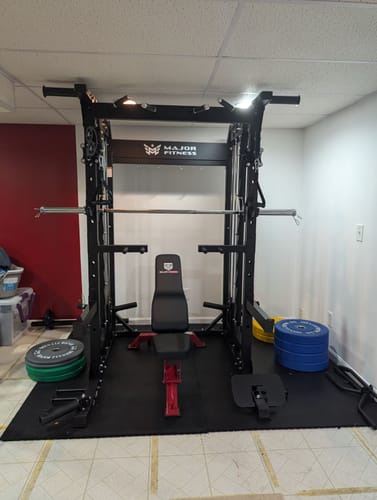 Customer photo review of MAJOR FITNESS All-In-One Home Gym Smith Machine Package Spirit B52