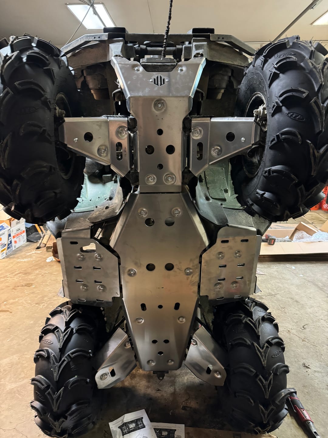 Customer photo review of Complete Aluminum Skid Plates for Yamaha Grizzly 550/700