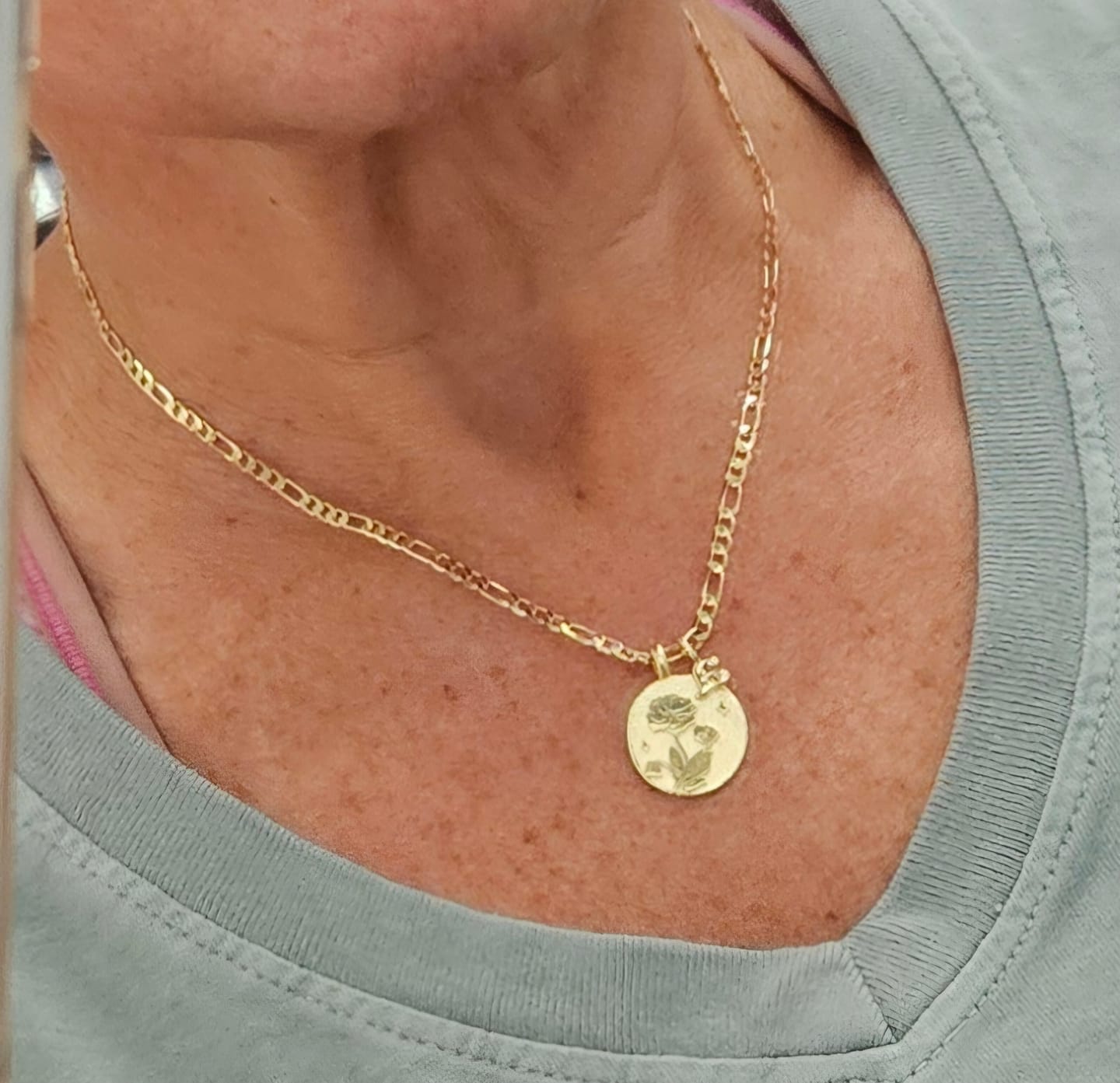 Customer photo review of Birth Flower Charm