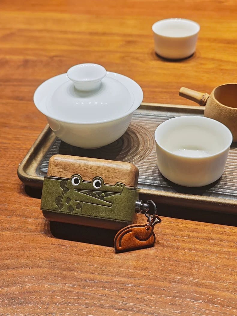 Customer photo review of Wooden AirPods Pro Case Cover Alligator Style