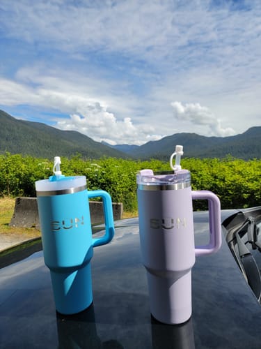 Customer photo review of TSE Tumbler Cup - Pastel Blue