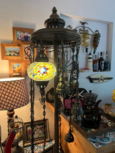 Customer photo review of Turkish Mosaic Floor Lamp Fixtures (Not Included Globes)