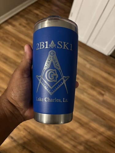 Customer photo review of Bundle (6) Custom Laser Engraved - 20oz Tumblers