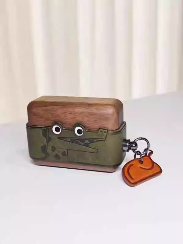 Customer photo review of Wooden AirPods Pro Case Cover Alligator Style