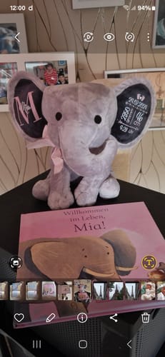 Customer photo review of Kuschel Elefant - Baby-Stofftier