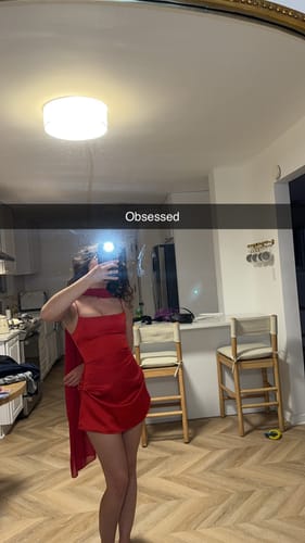 Customer photo review of Gabrielle Dress - Red