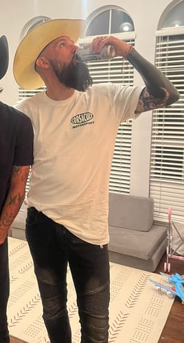 Customer photo review of OUTLAW TEE