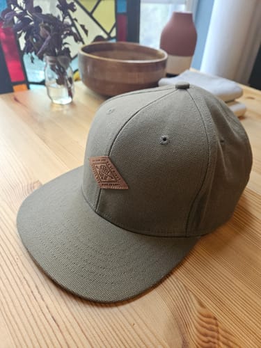 Customer photo review of Big Flat Bill Structured Canvas Hat
