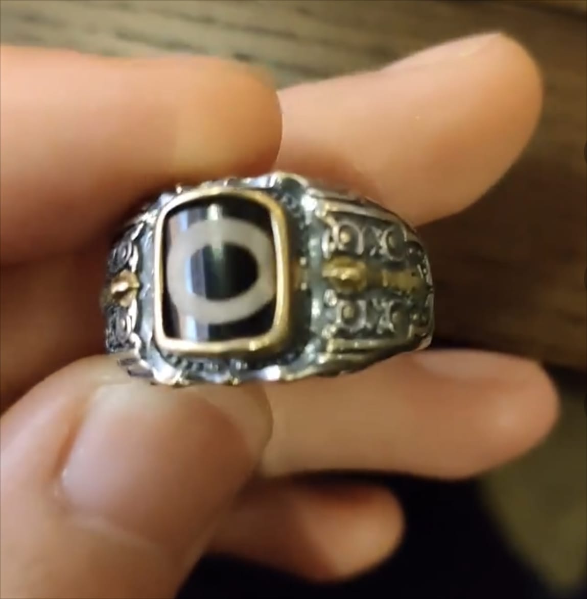 Customer photo review of Protective Energy Dzi Beads Rings