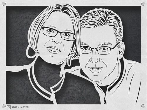 Customer photo review of Custom Metal Portrait