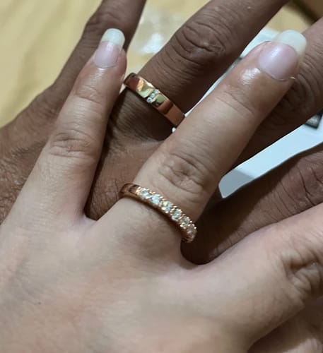 Customer photo review of Sant' Andrea Wedding Rings