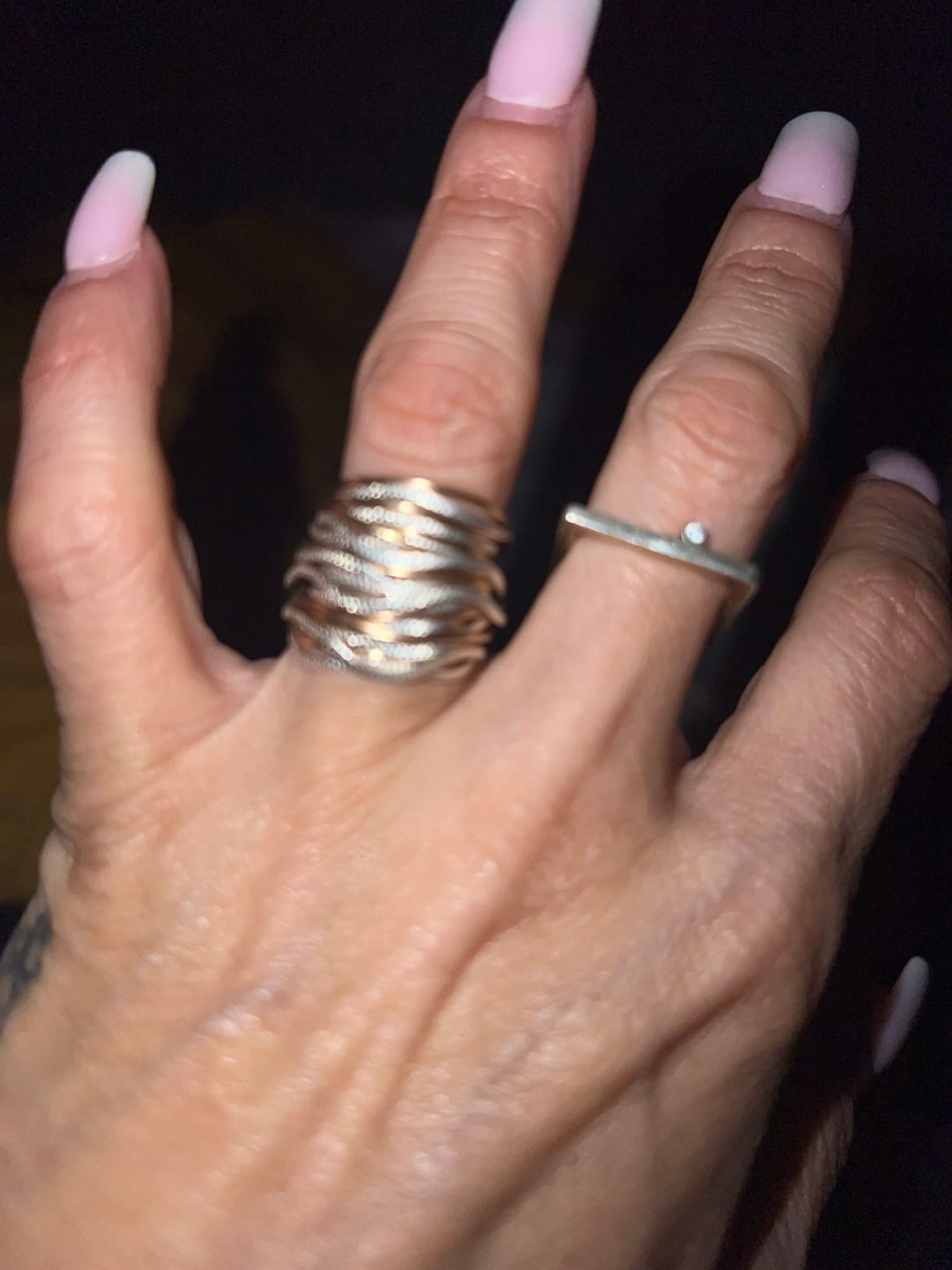 Customer photo review of Gold & Silver Wavy Ring
