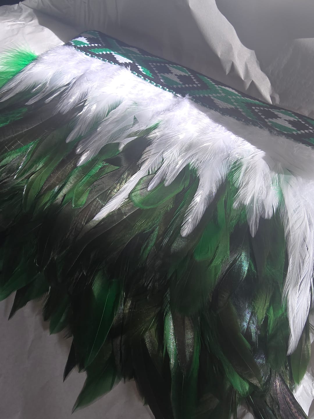 Customer photo review of Emerald Green Short Korowai Cape