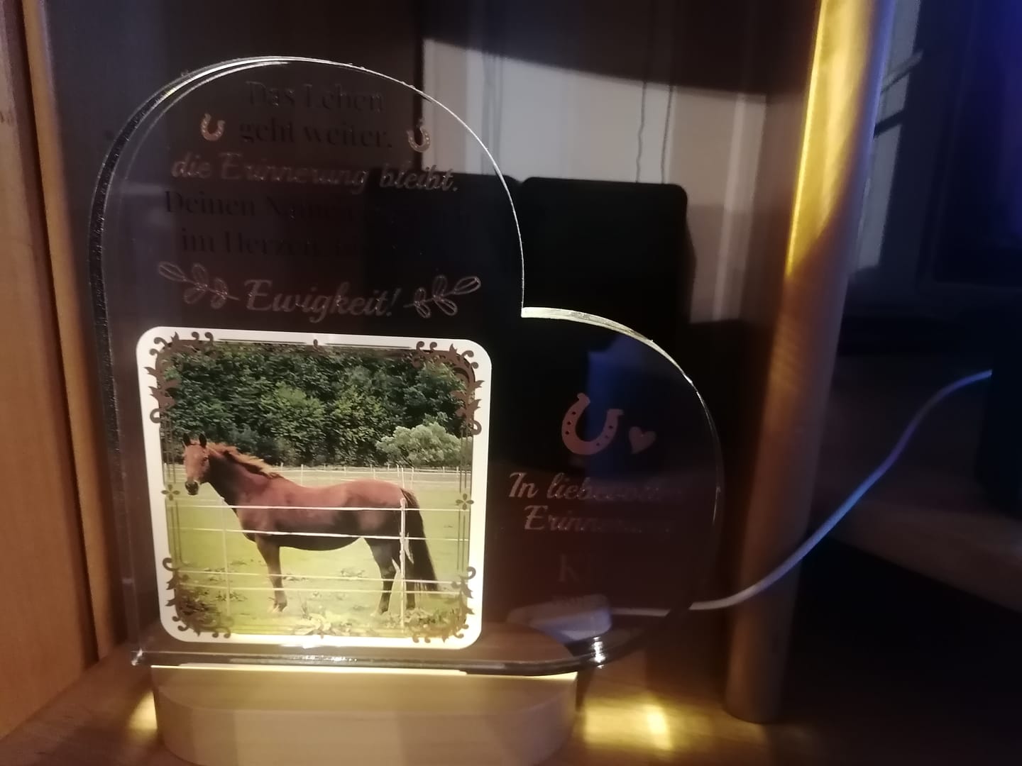 Customer photo review of Die Erinnerung bleibt - Individuelles Glasherz