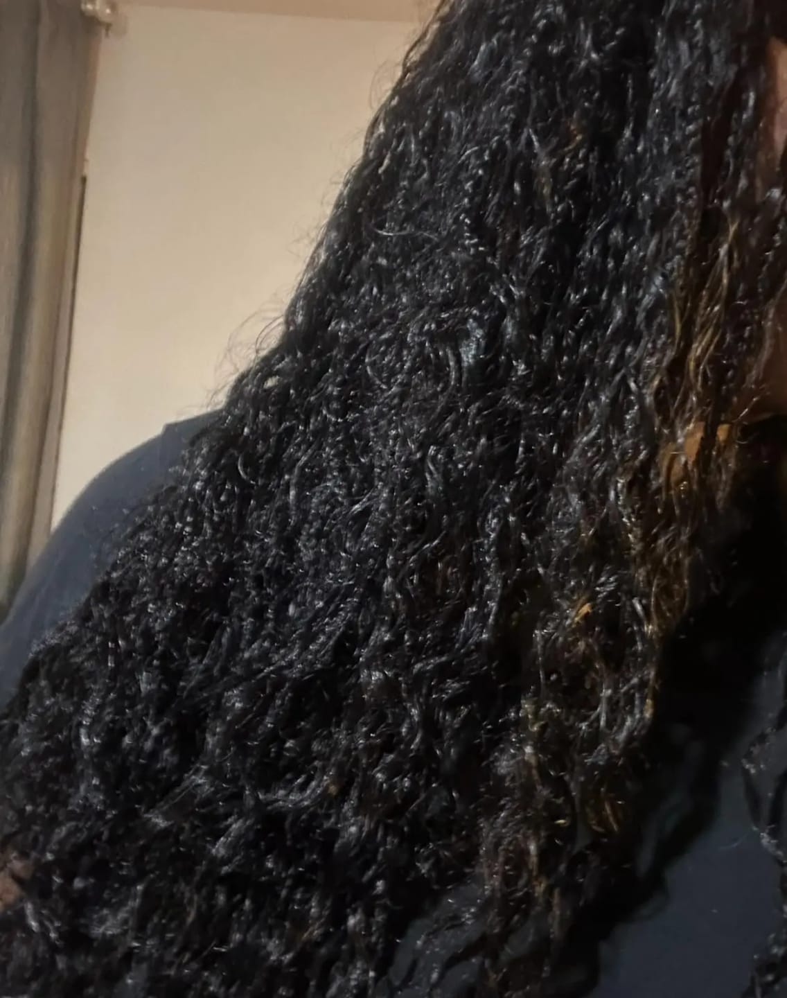 Customer photo review of JYZ Spanish Curly 100% Bulk Human Hair For Braiding No Weft