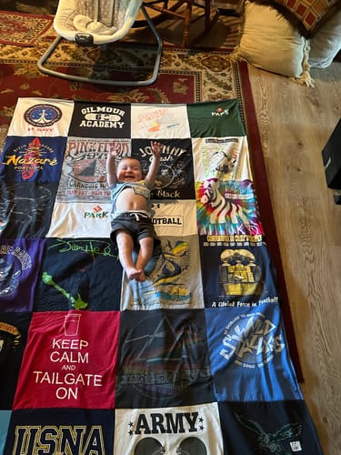 Customer photo review of Classic T-Shirt Blanket