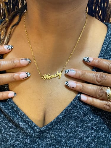 Customer photo review of Personalized Name Necklace