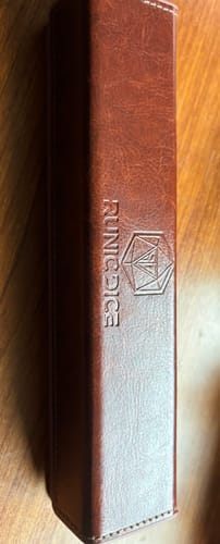 Customer photo review of Hand Carved  Gemstone Pink Watermelon Cats Eye Stone (And Box) Polyhedral Dice