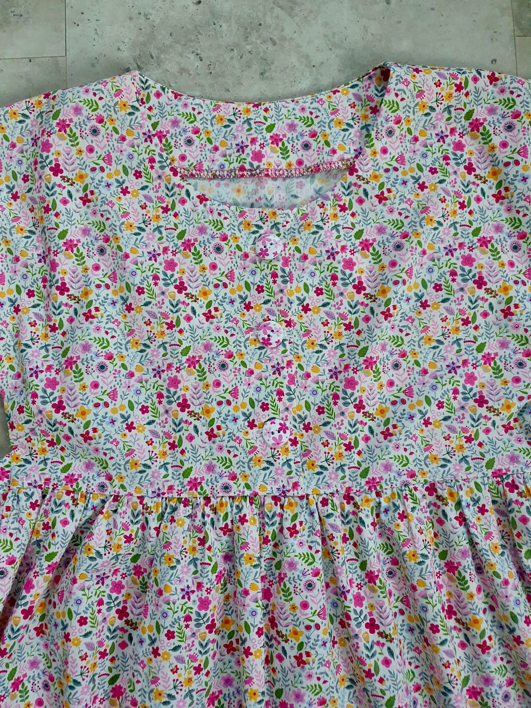 Customer photo review of Spring Floral Rose & Hubble Cotton Poplin Fabric