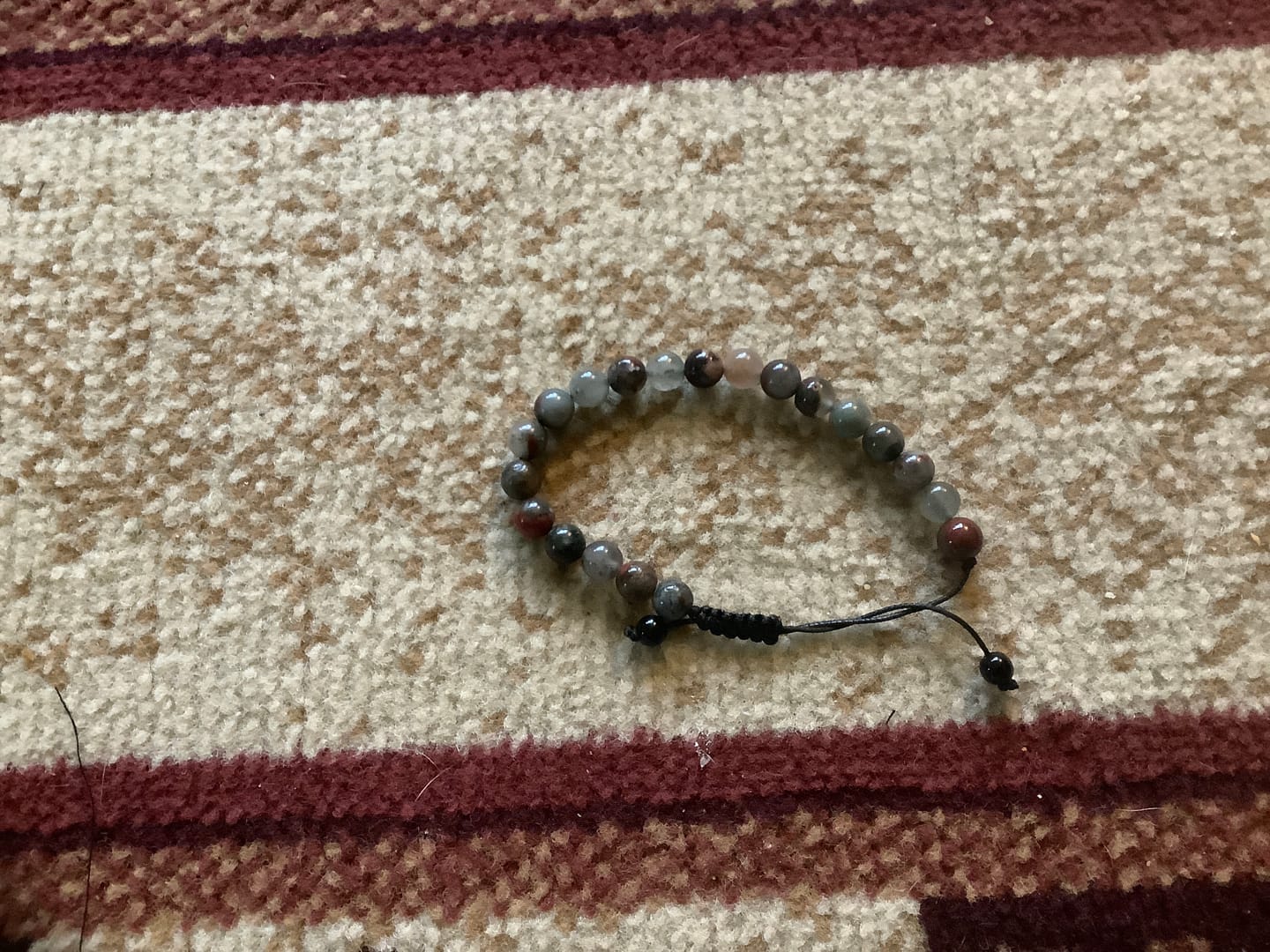 Customer photo review of Braided/Elastic Rope Natural Bloodstone Charm Bracelet