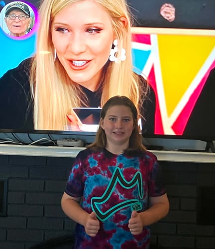 Customer photo review of Tie Dye T-Shirt with Neon Crown