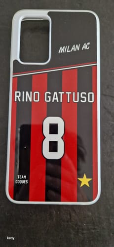 Customer photo review of Coque foot MILAN AC personnalisable - TEAMCOQUES