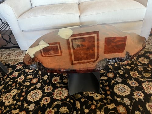 Customer photo review of Coffee Table Base 121 Tulipe 16H Metal Furniture for Round Table Top
