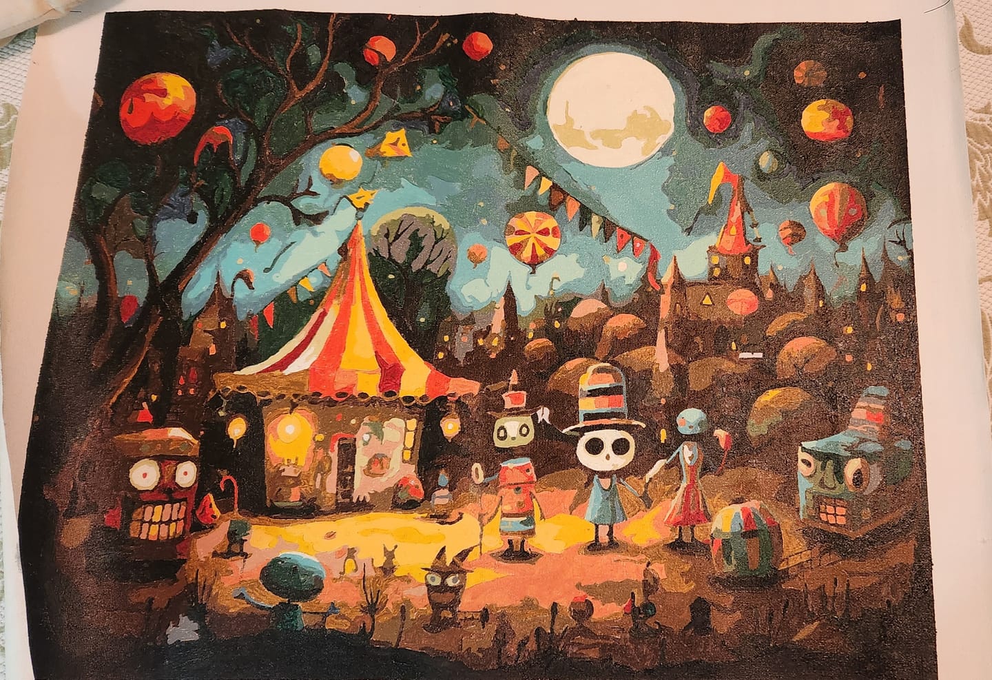Customer photo review of The Spooky Festival - Paint by Numbers