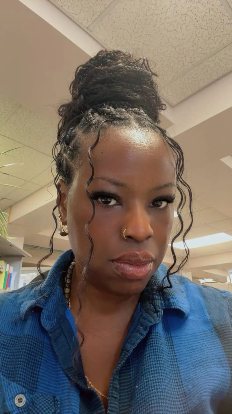 Customer photo review of JYZ Spanish Curly 100% Bulk Human Hair For Braiding No Weft
