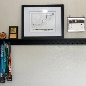 Customer photo review of 4ft Medal Awards Rack Premier Trophy Shelf- Trophy, Plaque and Medal Display