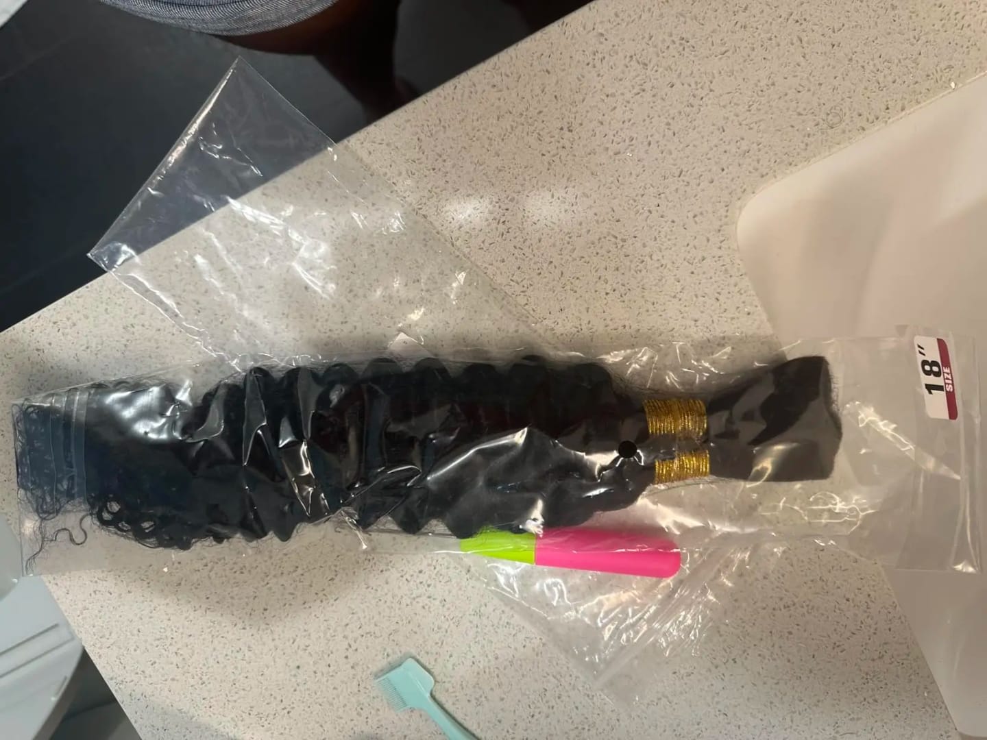 Customer photo review of JYZ Spanish Curly 100% Bulk Human Hair For Braiding No Weft