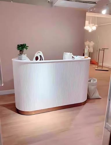 Customer photo review of Modern Simple U-shape Reception Desk