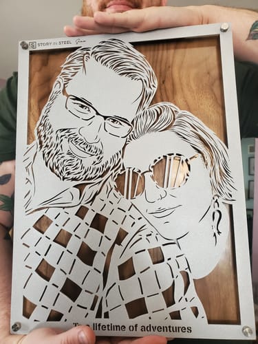 Customer photo review of Custom Metal Portrait