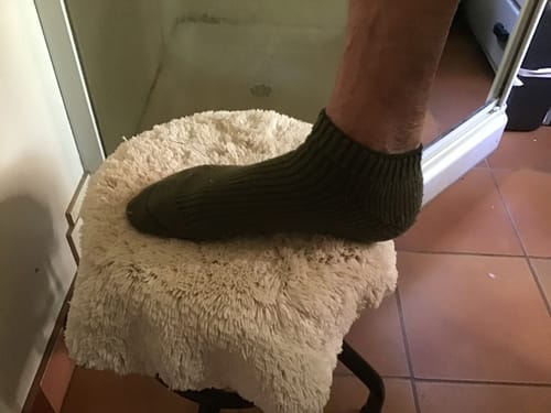 Customer photo review of J.B. Field's Icelandic Wool Thermal Slipper Ankle Socks