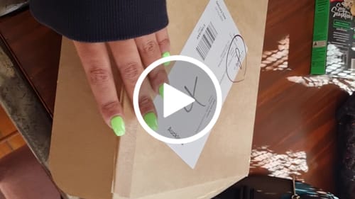 Customer video review of Custom message birthday brownie