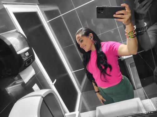 Customer photo review of Aretes cactus pedrería