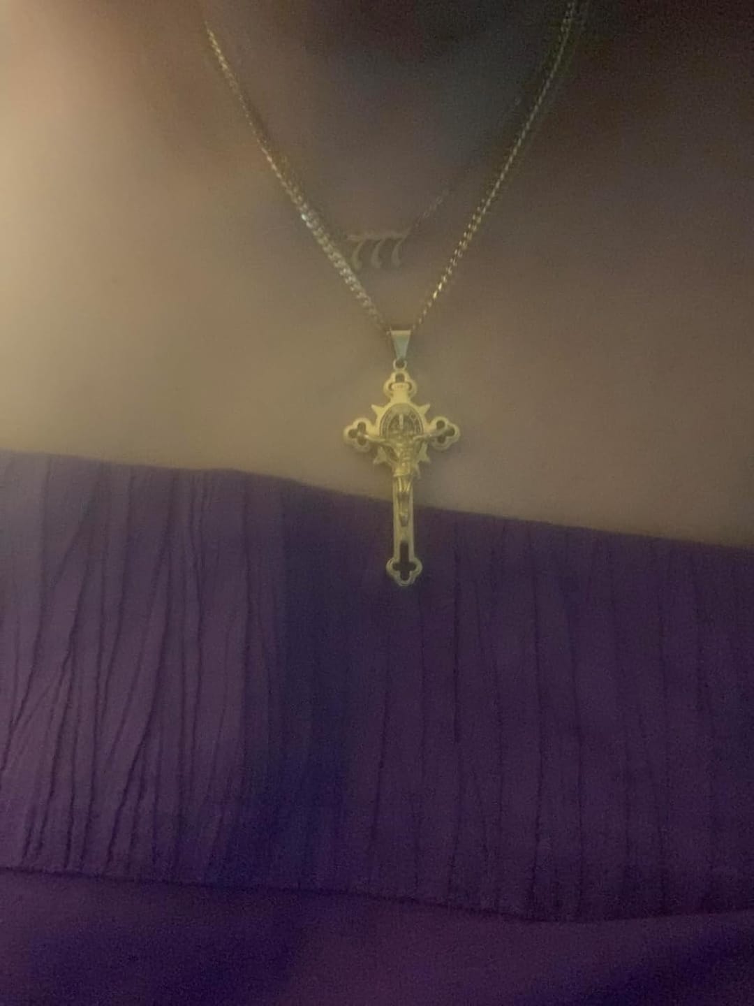 Customer photo review of FREE Today: St. Benedict Symbol Crucifix Exorcism Necklace