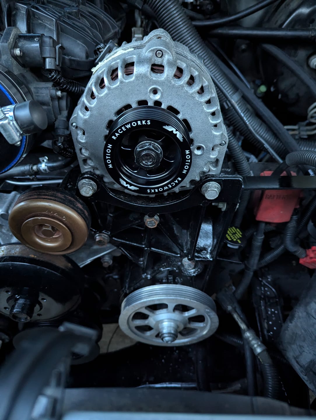 Customer photo review of LS 3" OD Billet Overdrive Alternator Pulley 6 Rib 10-10042