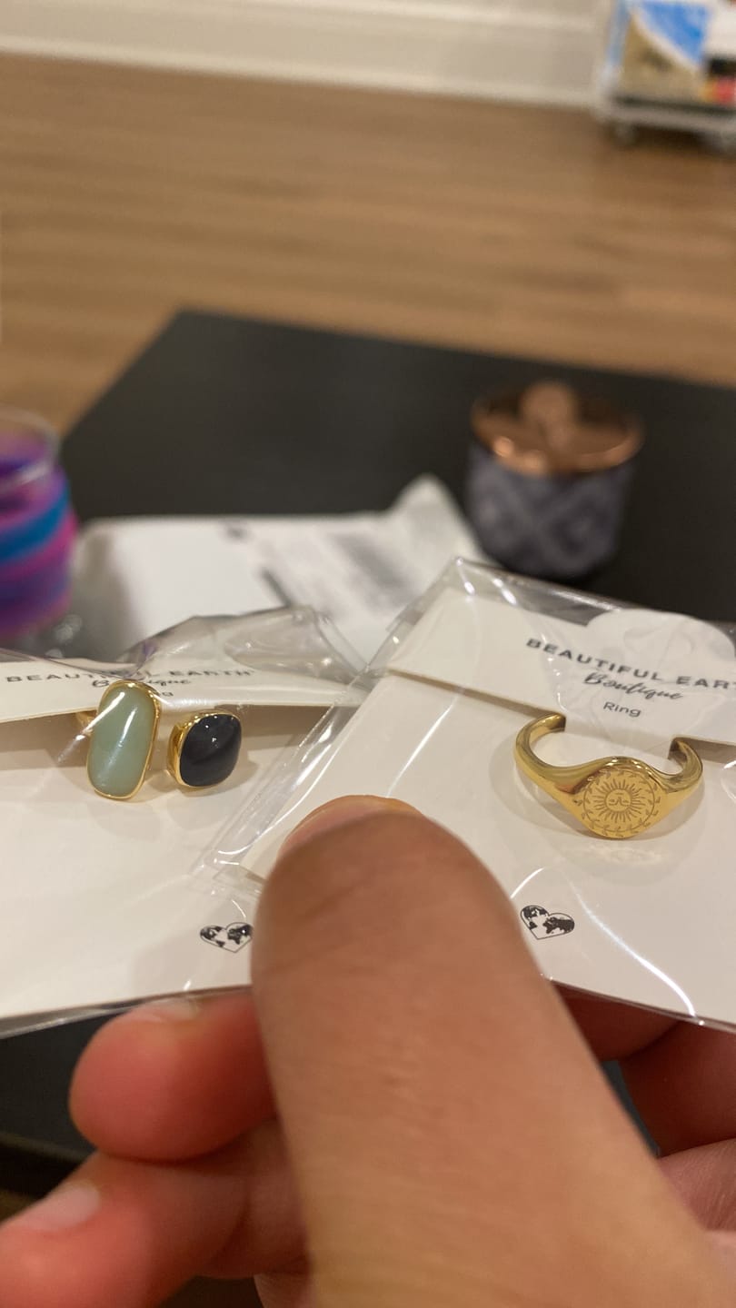 Customer photo review of Aquamarine Wrap Ring